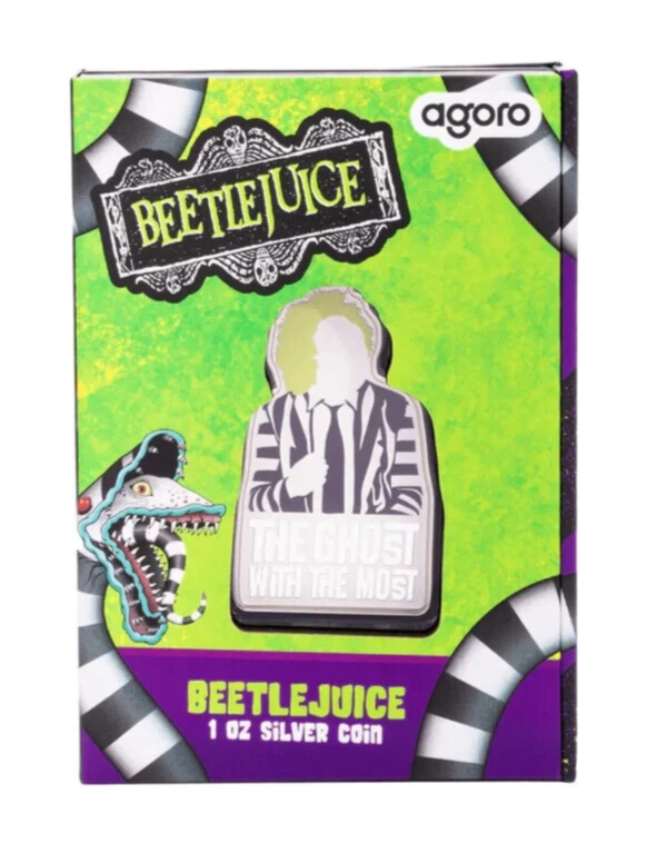 Picture of 2024 Agoro Beetlejuice - The Ghost with the Most 1 oz Colorized Silver Coin