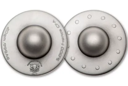 Picture of 2024 Shanghai New Century Mint Levitating UFO Shaped 20 Gram Silver Coin of Chad