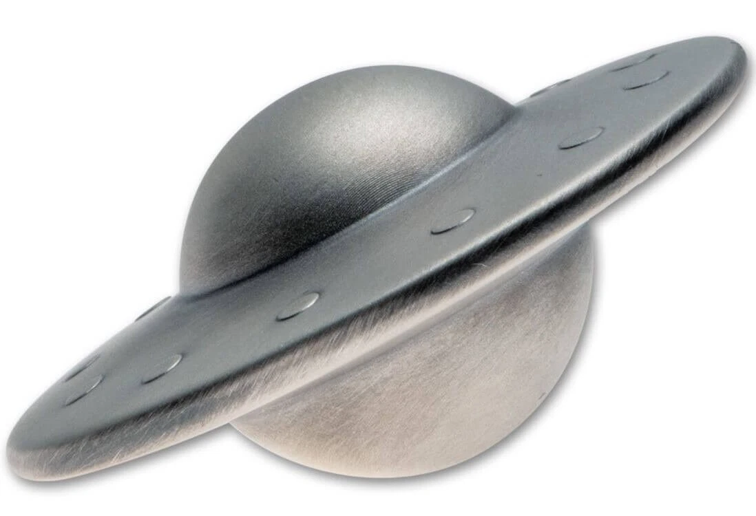 Picture of 2024 Shanghai New Century Mint Levitating UFO Shaped 20 Gram Silver Coin of Chad