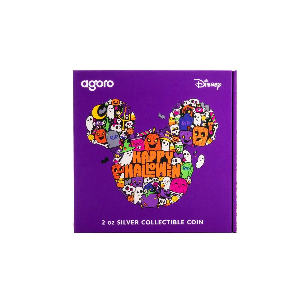 Picture of 2024 Agoro Disney Frightful Fun - Happy Halloween 2 oz Colorized Silver Coin