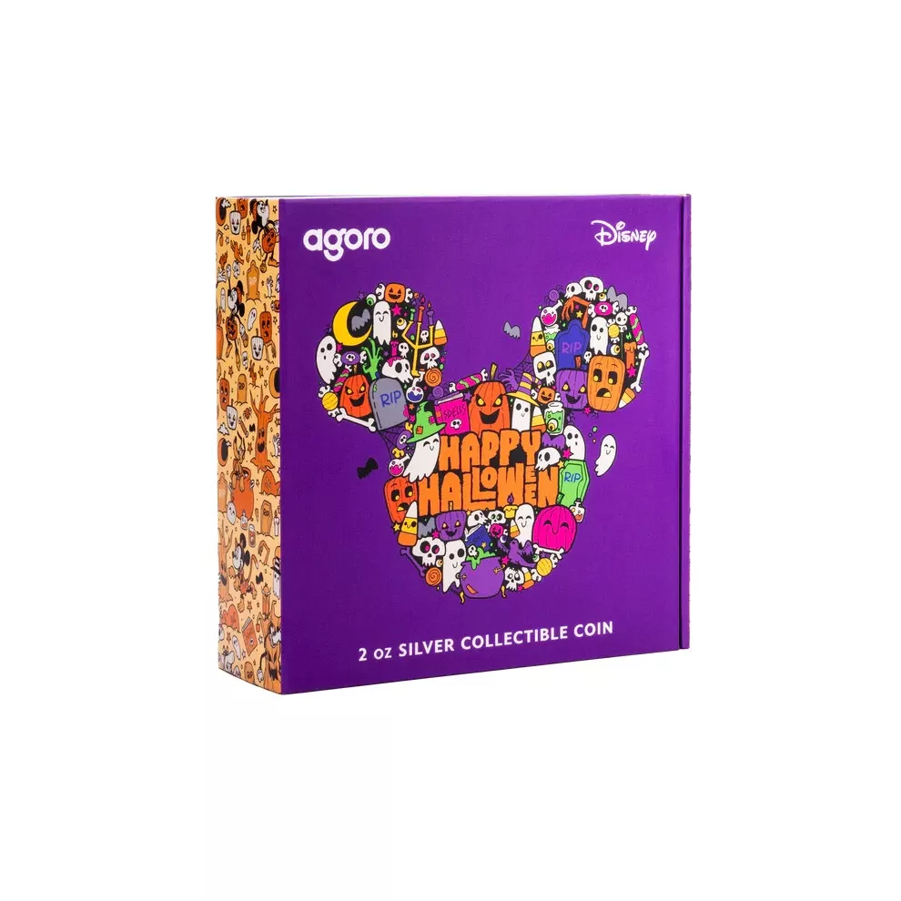 Picture of 2024 Agoro Disney Frightful Fun - Happy Halloween 2 oz Colorized Silver Coin