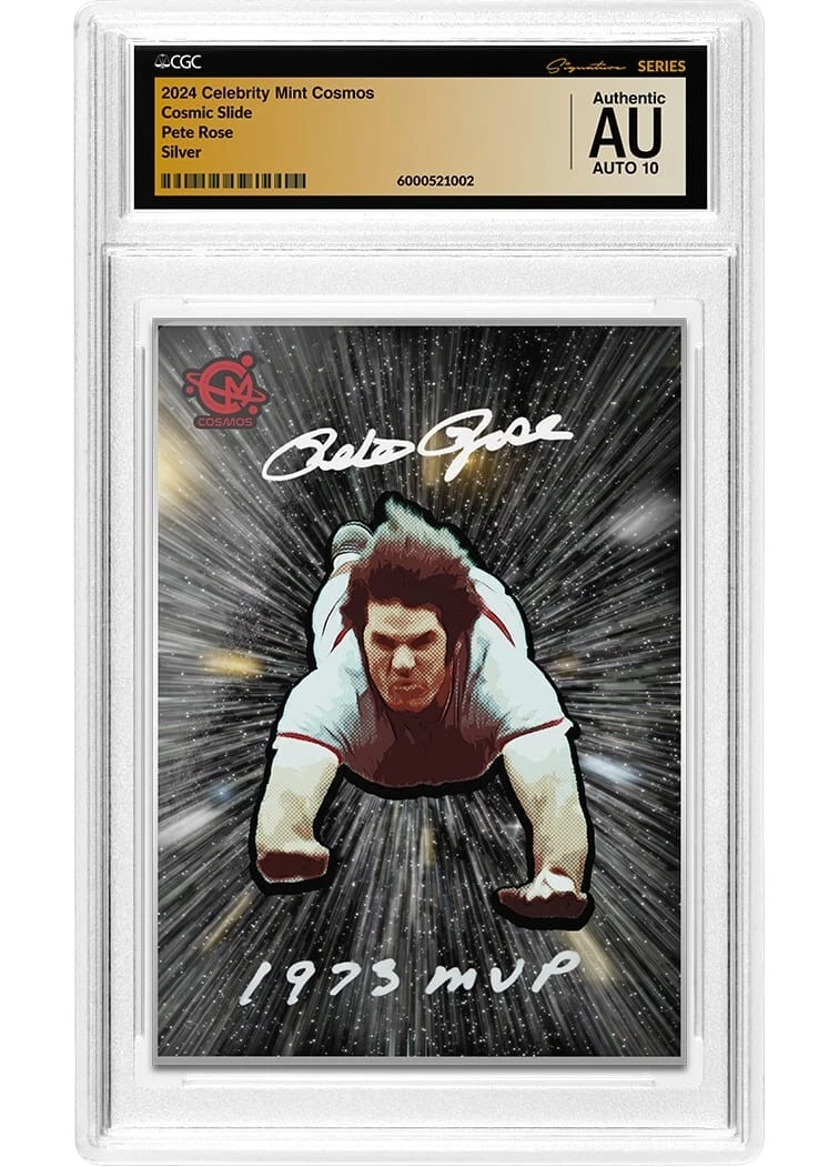 Picture of 2023 Celebrity Mint Pete Rose Pure Silver Trading Coin w/ Cosmos Mint Hits