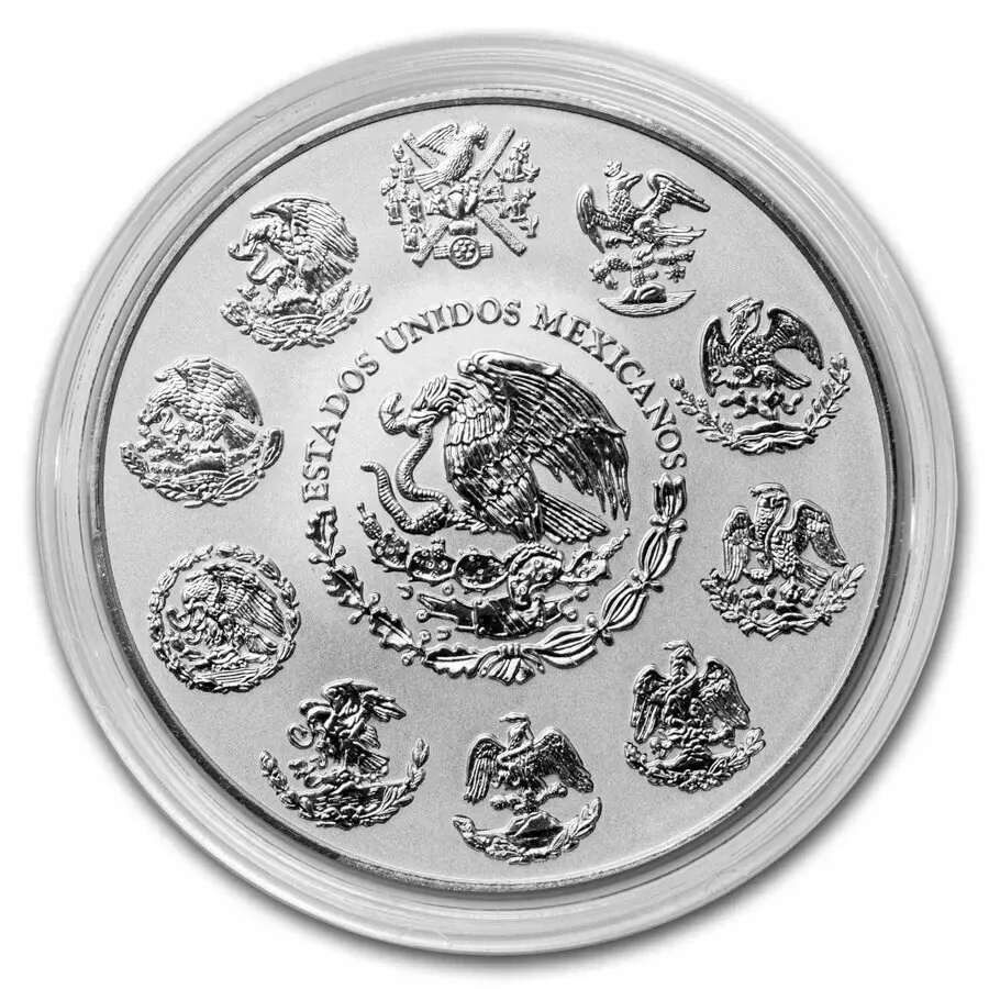 Picture of 2023 Mexico 2 oz Onza Reverse Proof Silver Libertad Coin - In Mint Capsule