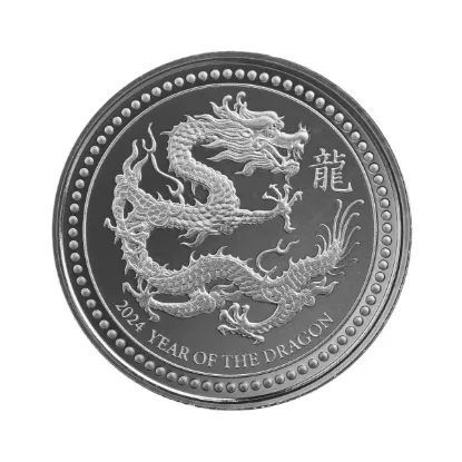 Picture of 2024 Scottsdale Mint Lunar Year of the Dragon 1/2 oz Silver Coin - Mint Capsule