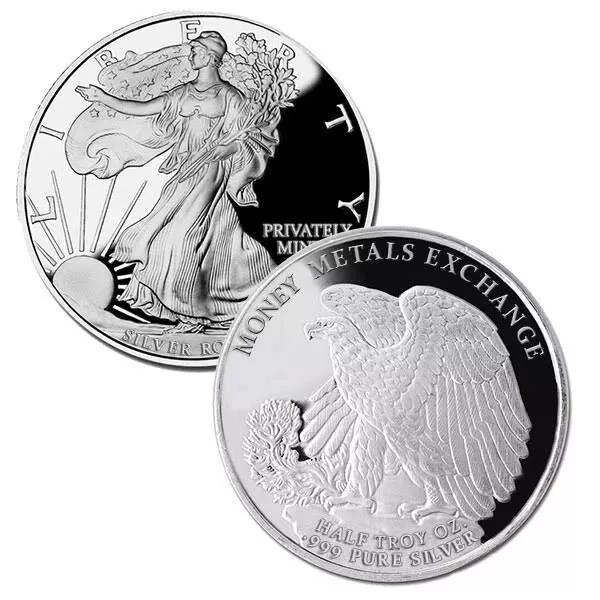 Picture of Money Metals Exchange Walking Liberty 1/2 oz Silver Round (Secondary Market)