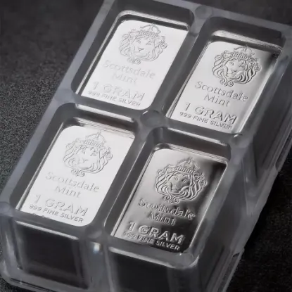 Picture of Scottsdale Mint Prepper Pack - 100 x 1 Gram Silver Bars - In Sealed Storage Box