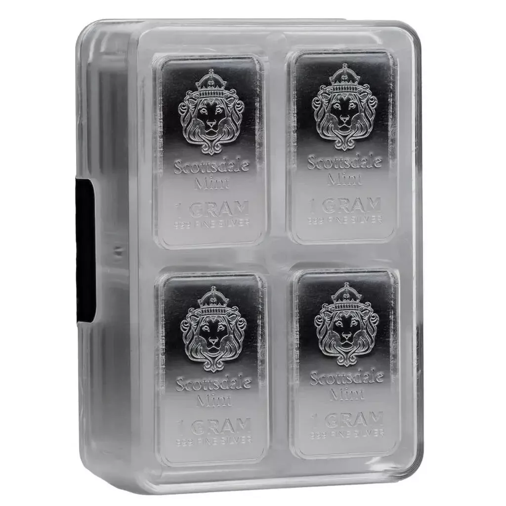 Picture of Scottsdale Mint Prepper Pack - 100 x 1 Gram Silver Bars - In Sealed Storage Box