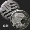 Picture of Golden State Mint (GSM) Double Eagle 2 oz Silver Round