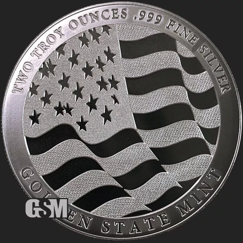 Picture of Golden State Mint (GSM) Double Eagle 2 oz Silver Round