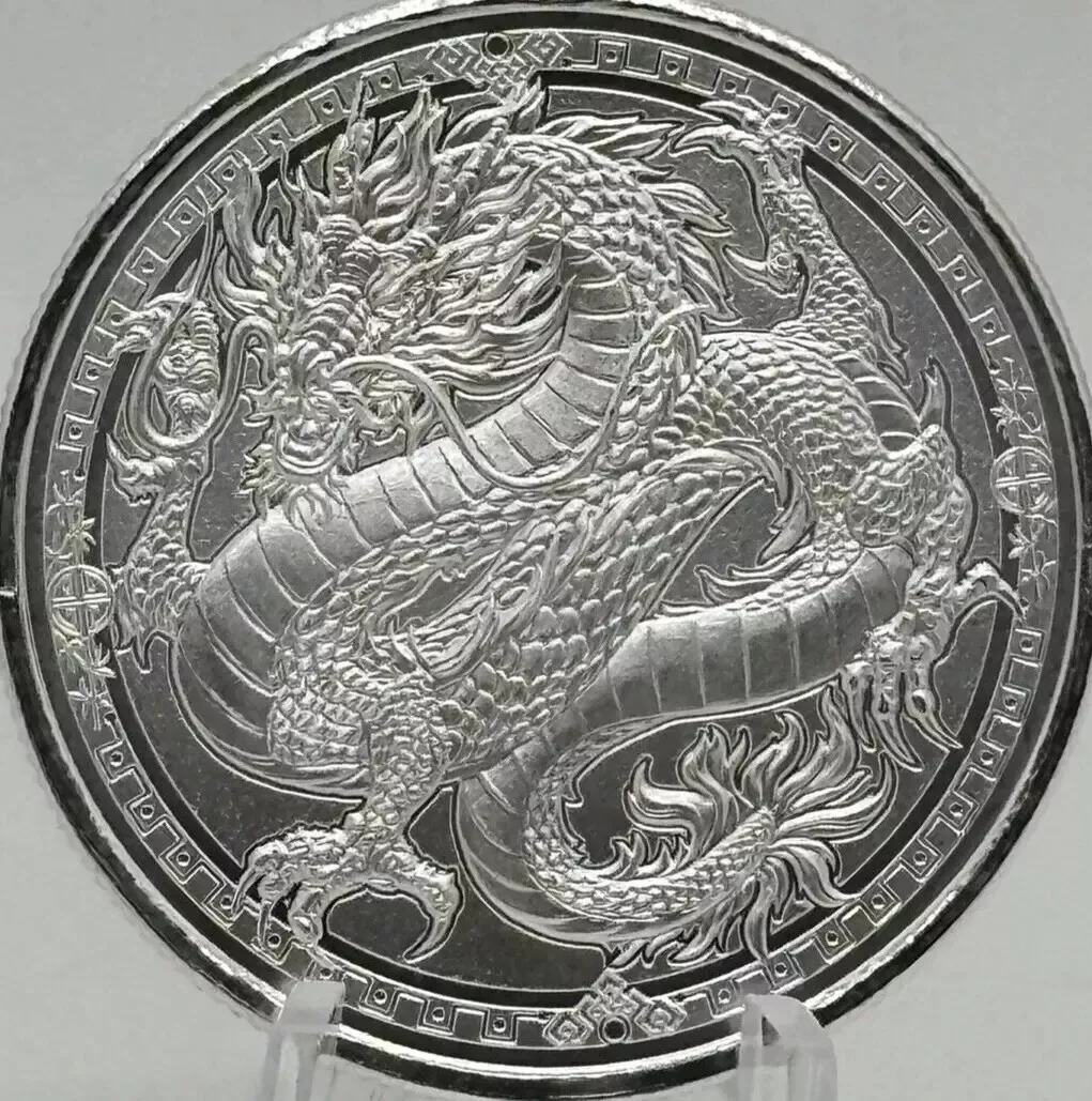 Picture of 2024 Mason Mint Year of the Dragon Ying Yang 1 oz Silver Round