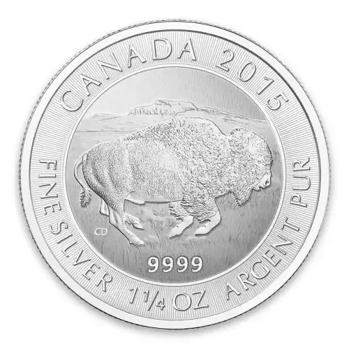 Picture of 2015 Royal Canadian Mint Bison 1.25 oz Silver Coin
