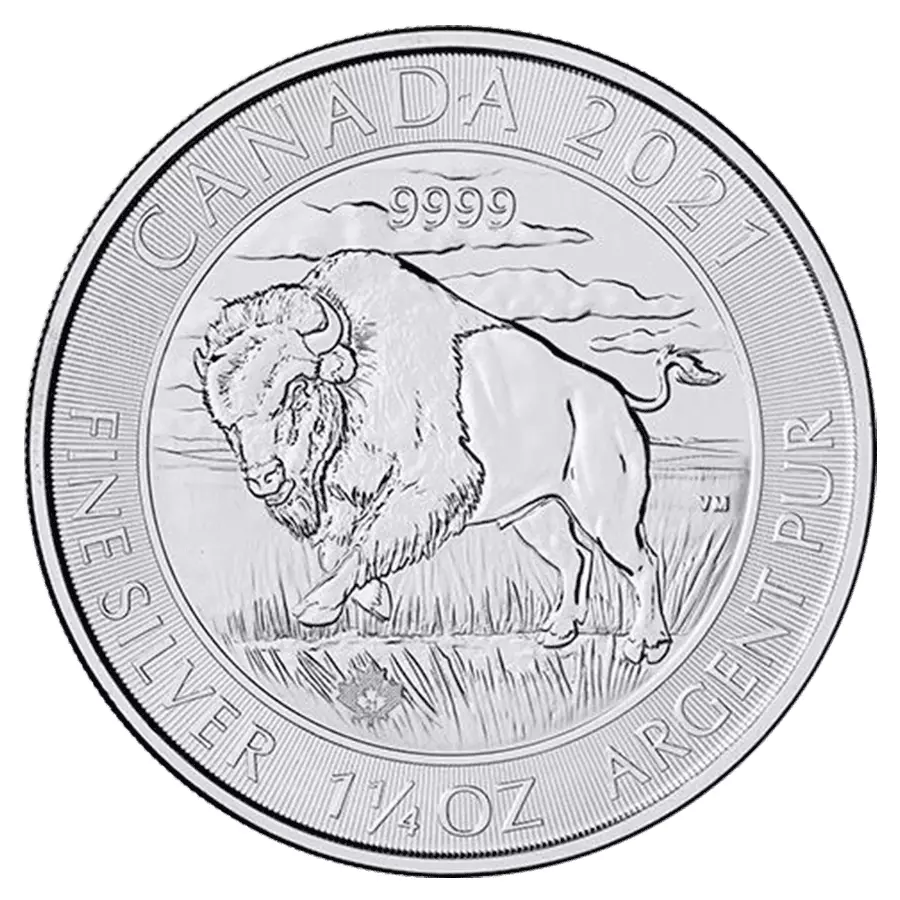 Picture of 2021 Royal Canadian Mint Bison 1.25 oz Silver Coin