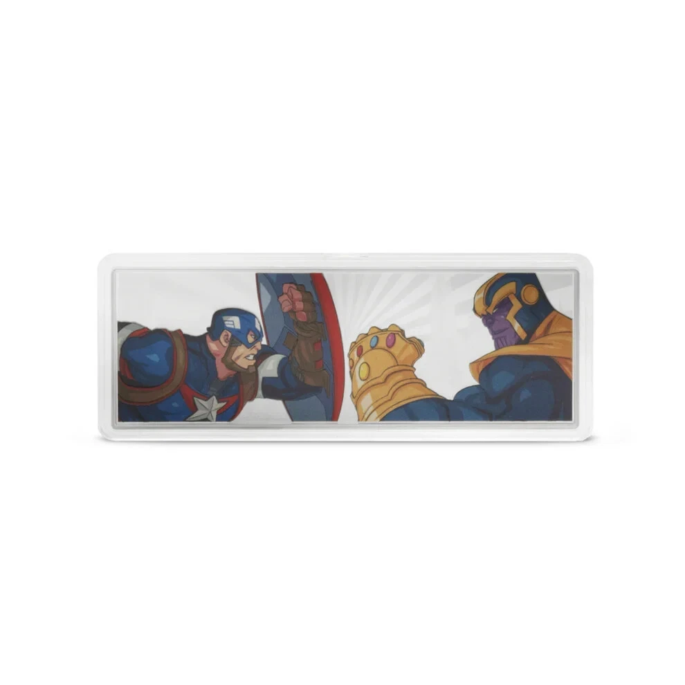 Picture of 2025 Agoro Marvel Avengers Captain America vs. Thanos 3 oz Colorized Silver Coin