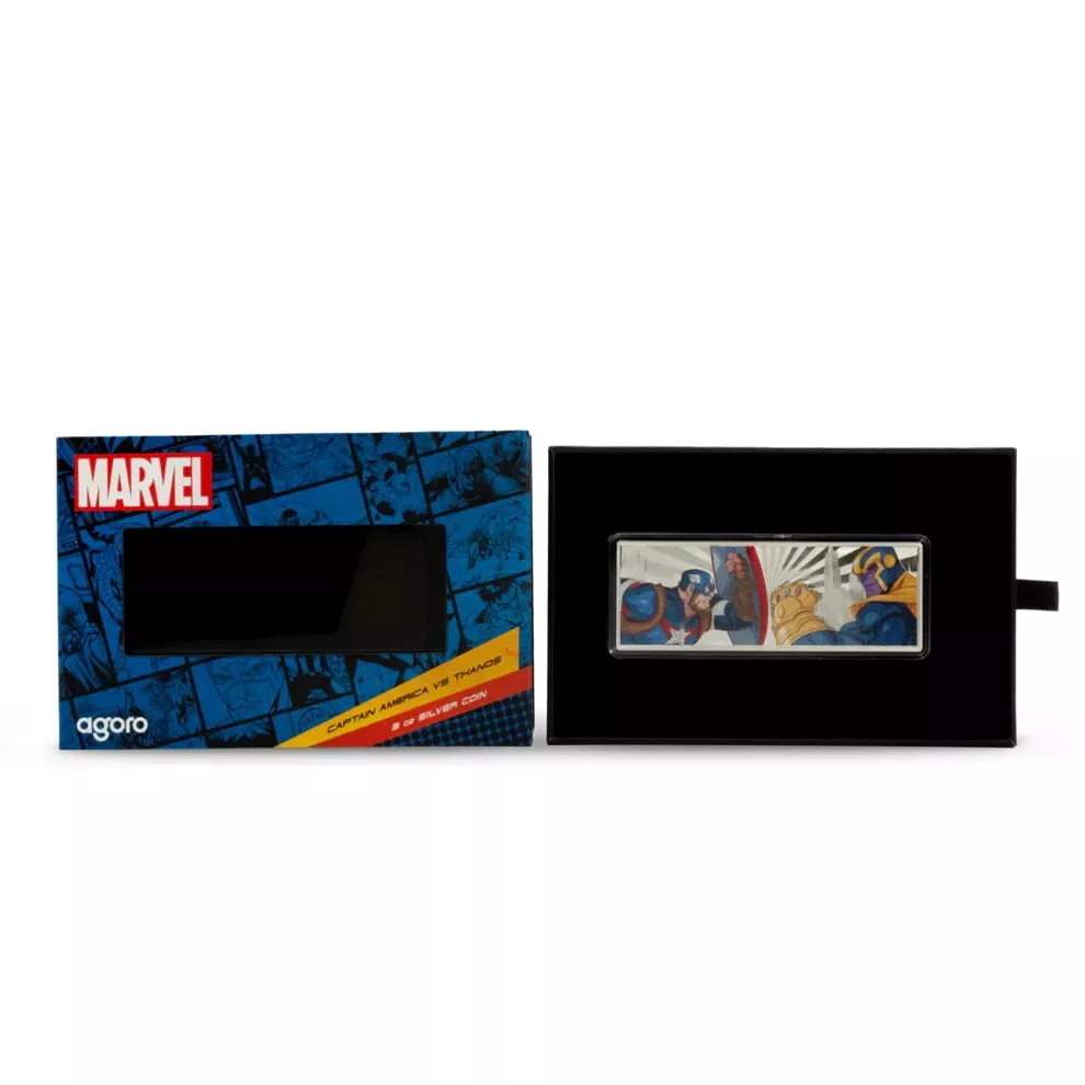 Picture of 2025 Agoro Marvel Avengers Captain America vs. Thanos 3 oz Colorized Silver Coin