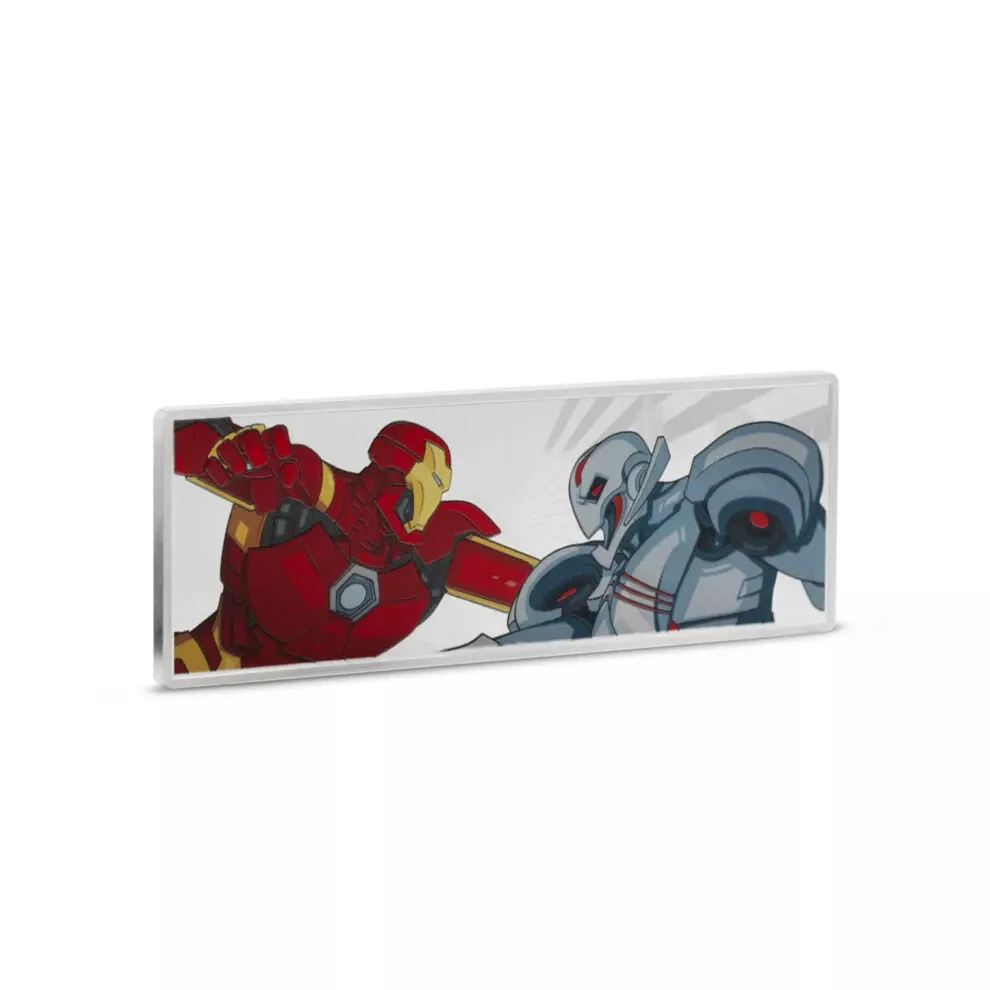 Picture of 2025 Agoro Heroes vs. Villains - Iron Man vs. Ultron 3 oz Colorized Silver Coin