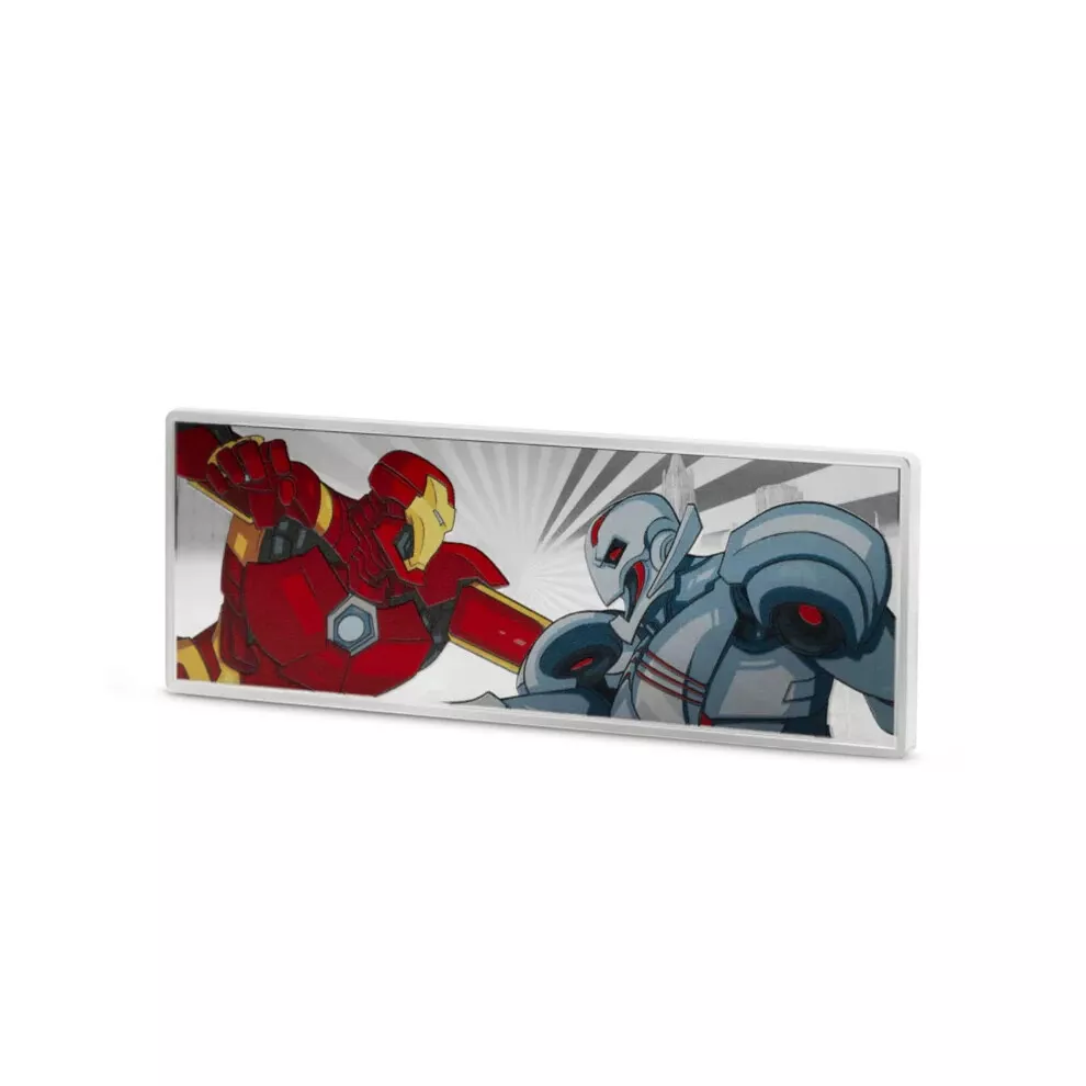 Picture of 2025 Agoro Heroes vs. Villains - Iron Man vs. Ultron 3 oz Colorized Silver Coin