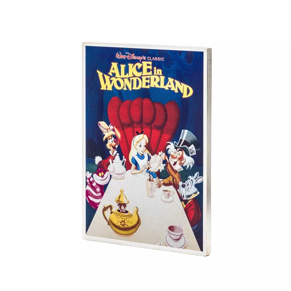 Picture of 2024 Agoro Disney Alice in Wonderland Movie Poster 5 oz Proof Silver Coin