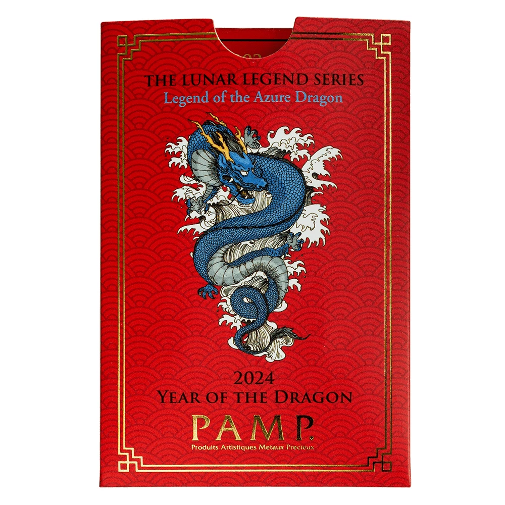 Picture of 2024 Pamp Lunar Year of the Dragon - Azure Dragon 10 Gram Silver Bar - In Assay
