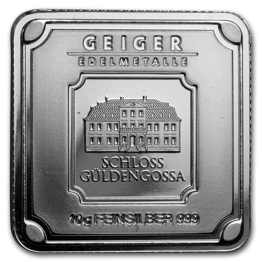 Picture of Geiger Edelmetalle Original - 10 Gram Silver Square - In Capsule