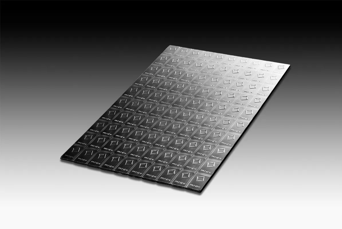 Picture of (Lot of 2) Valcambi 100 x 1 Gram Silver Bar CombiBar (100 Grams) - In Assay Card
