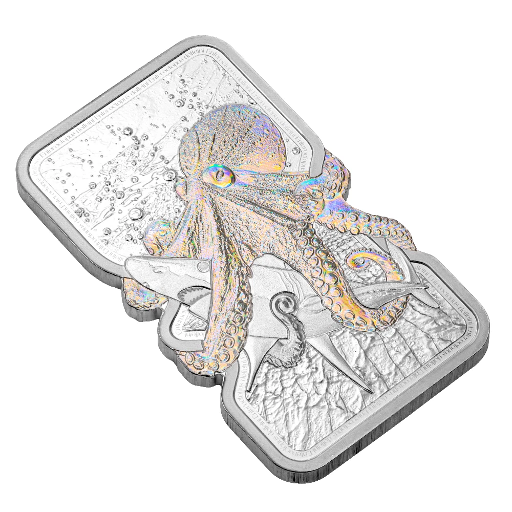 Picture of 2025 Pamp Suisse Nature's Grip Octopus 1 oz Holographic Silver Bar - In Assay