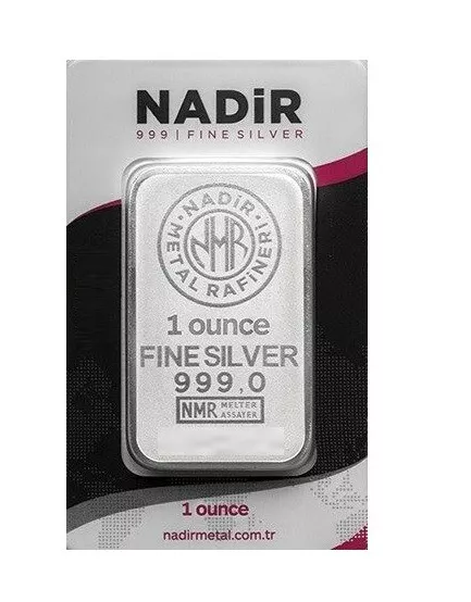 Picture of Nadir Metal Rafineri 1 oz Silver Bar - In Assay