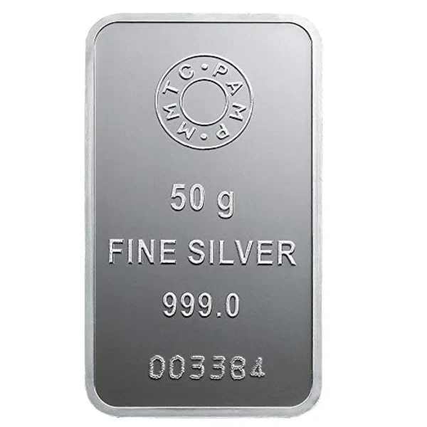 Picture of Pamp MMTC Lotus 50 Gram Silver Bar - In Assay