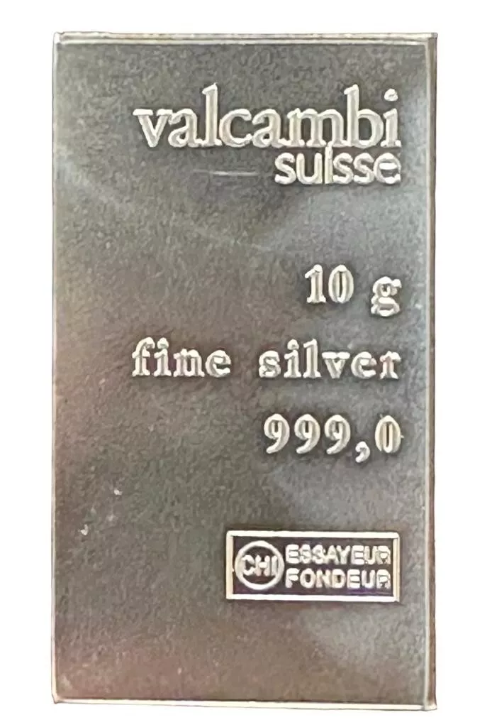 Picture of Valcambi Suisse 10 Gram Silver Bar (10x10 Breakable)
