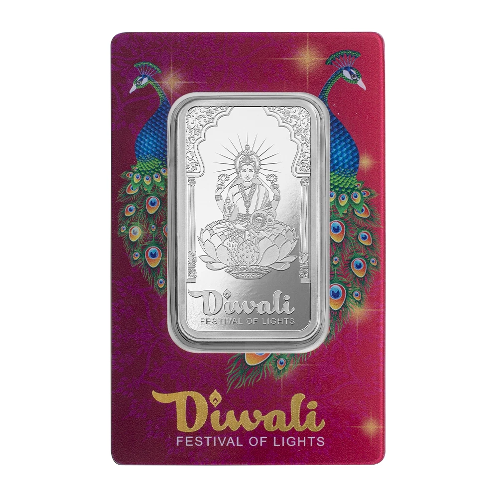 Picture of (Lot of 5) 2024 Pamp Diwali Lakshmi & Peacocks 1 oz Silver Bar - Assay / Sleeve