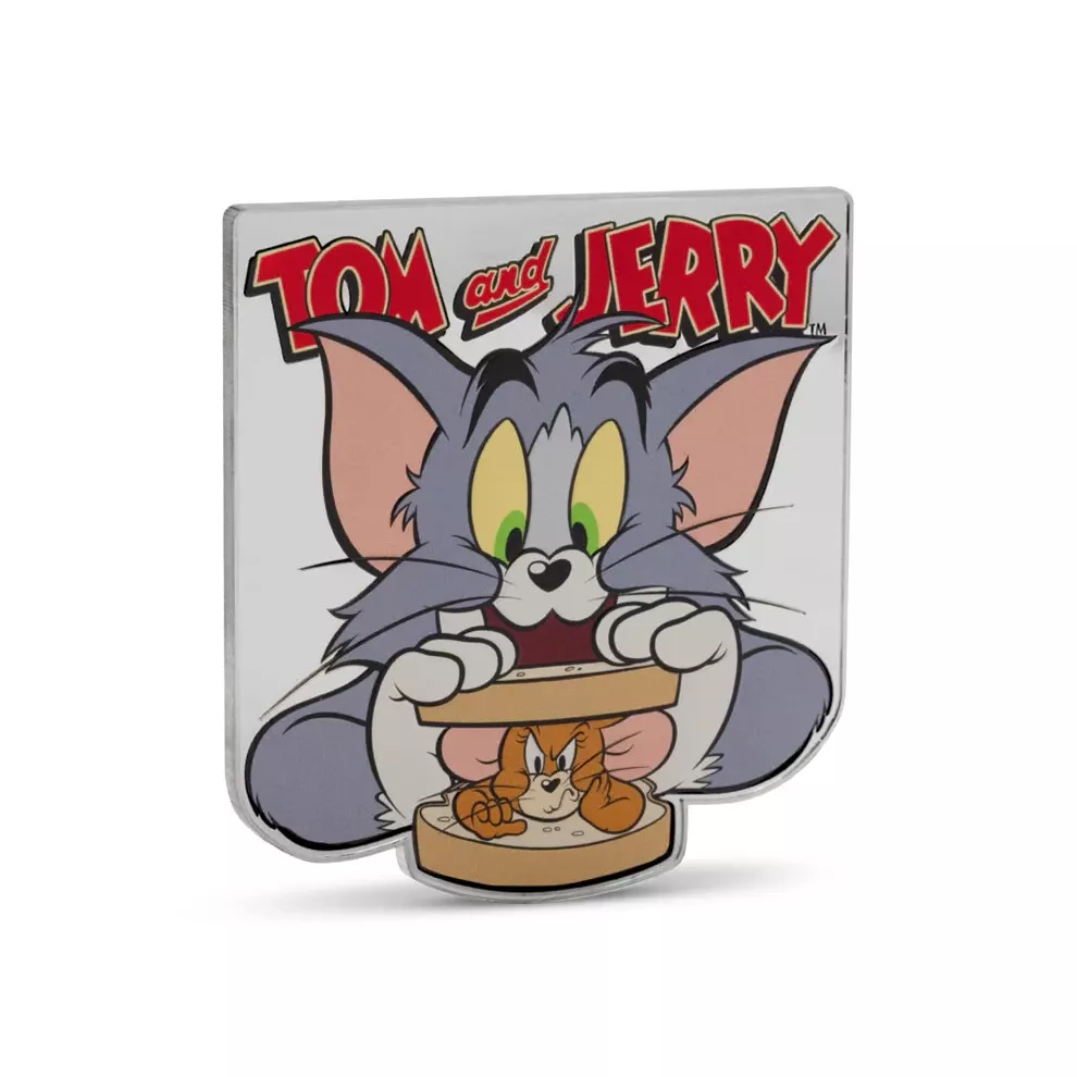 Picture of 2025 Agoro Warner Bros Tom and Jerry 85th Anniversary 5 oz Colorized Silver Coin