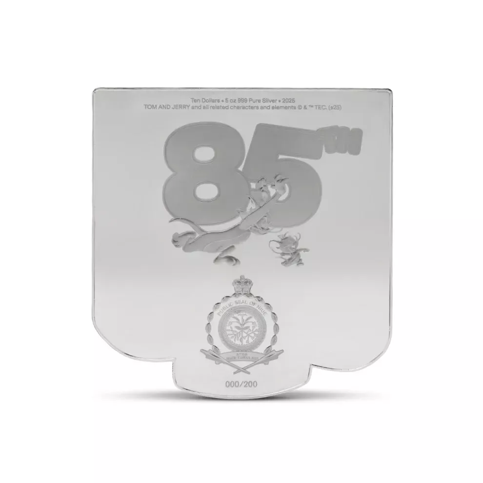Picture of 2025 Agoro Warner Bros Tom and Jerry 85th Anniversary 5 oz Colorized Silver Coin
