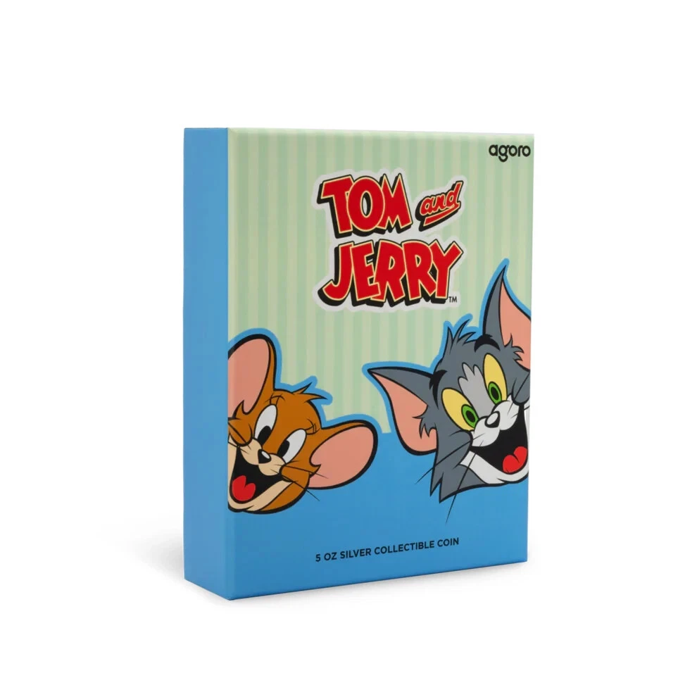 Picture of 2025 Agoro Warner Bros Tom and Jerry 85th Anniversary 5 oz Colorized Silver Coin