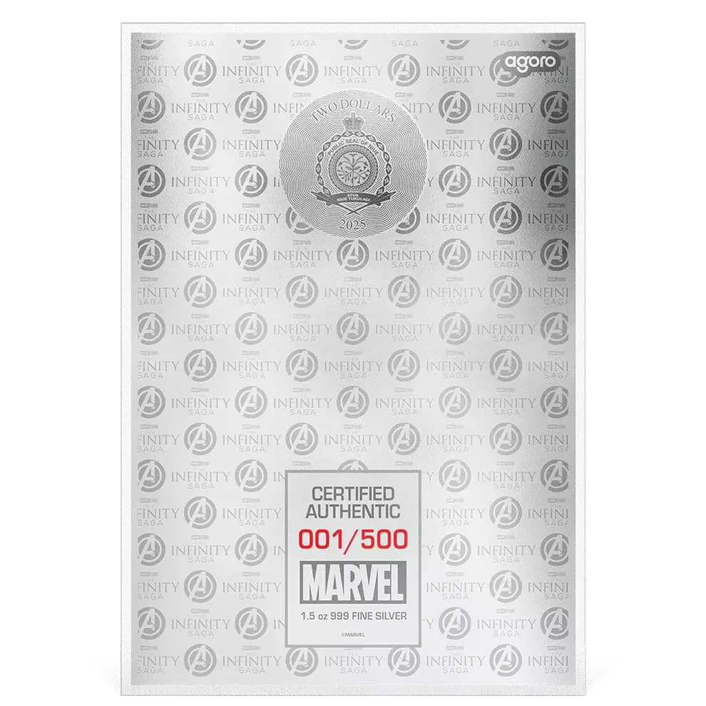 Picture of 2025 Agoro Marvel Infinity Saga Phase One The Avengers 1.5 oz Silver Foil