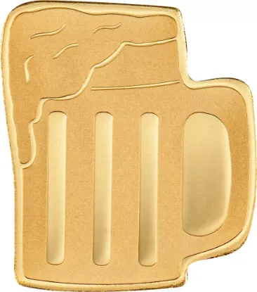 Picture of 2023 CIT Beer Mug Shaped 0.5 Gram Proof Gold Coin - BU in Capsule w/ Coa