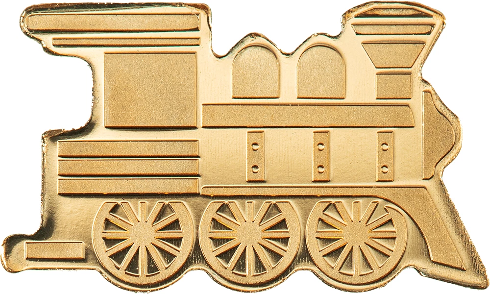 Picture of 2023 CIT Train Shaped 0.5 Gram Proof Gold Coin - In Capsule w/ Coa