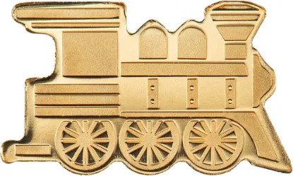 Picture of 2023 CIT Train Shaped 0.5 Gram Proof Gold Coin - In Capsule w/ Coa
