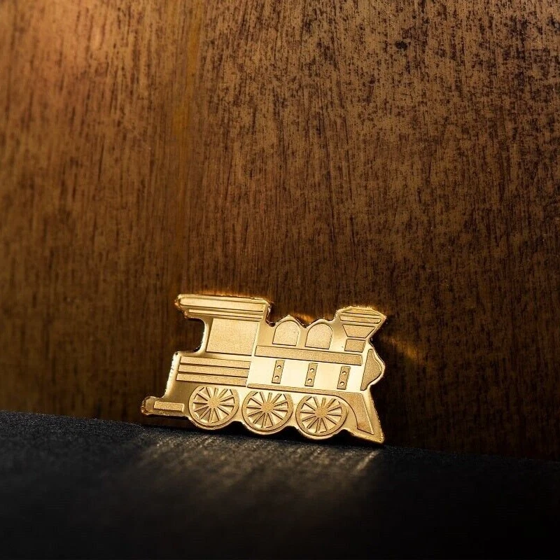 Picture of 2023 CIT Train Shaped 0.5 Gram Proof Gold Coin - In Capsule w/ Coa