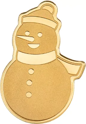 Picture of 2023 CIT Snowman Holiday 0.5 Gram Silk Finish Gold Coin - In Capsule w/ Coa