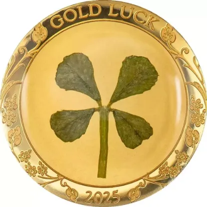 Picture of 2025 CIT Good Luck Four-Leaf Clover 1 Gram Proof Gold - In Capsule w/ Coa