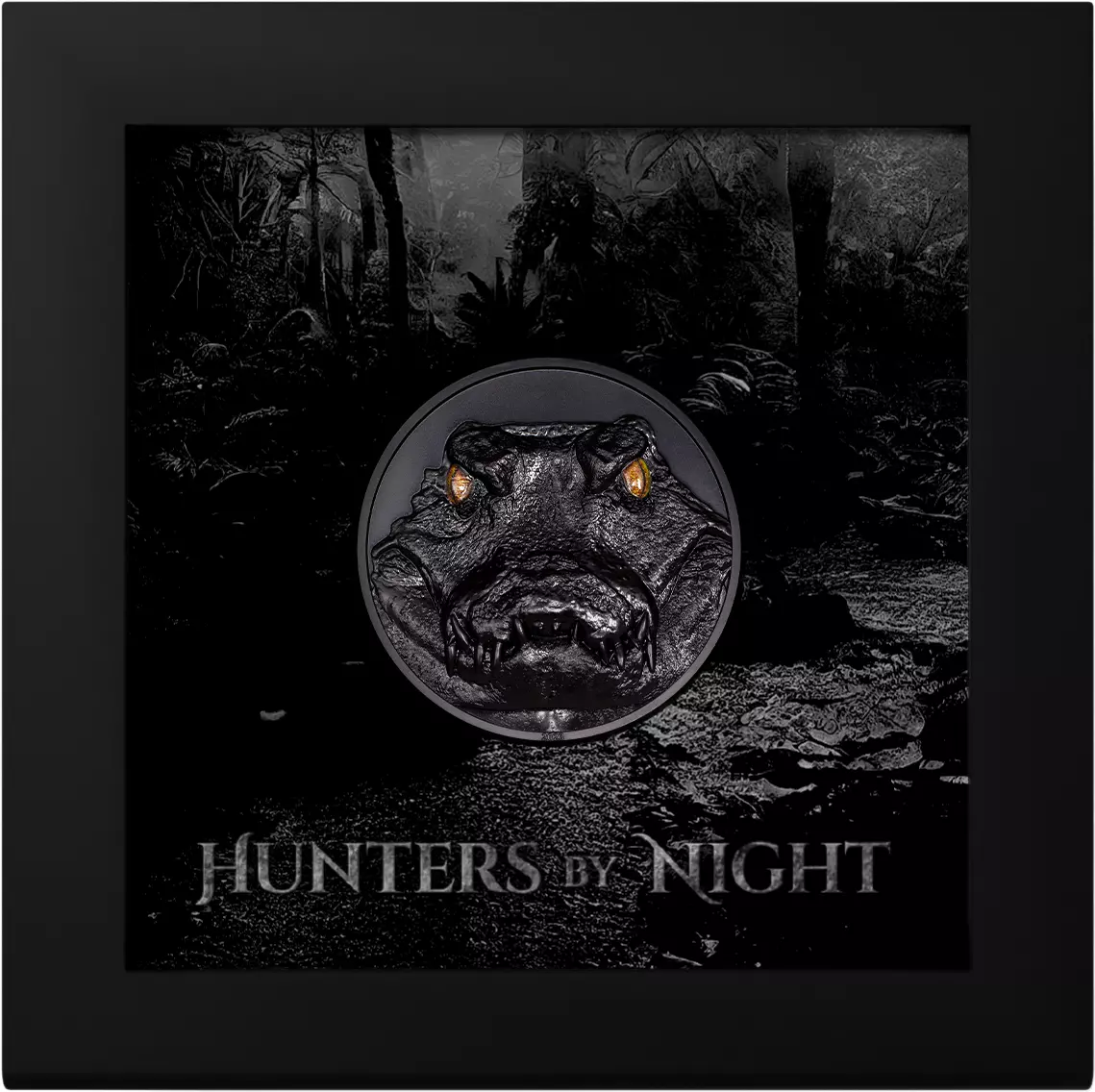 Picture of 2023 CIT Caiman 2 oz Obsidian Black Ultra High Relief Silver Coin - 30374