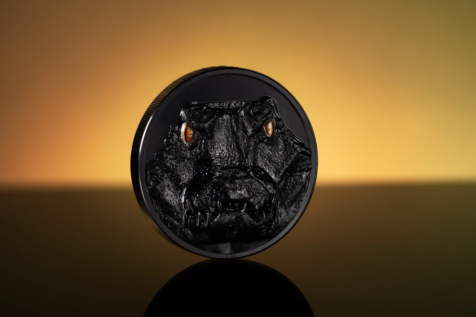 Picture of 2023 CIT Caiman 2 oz Obsidian Black Ultra High Relief Silver Coin - 30374