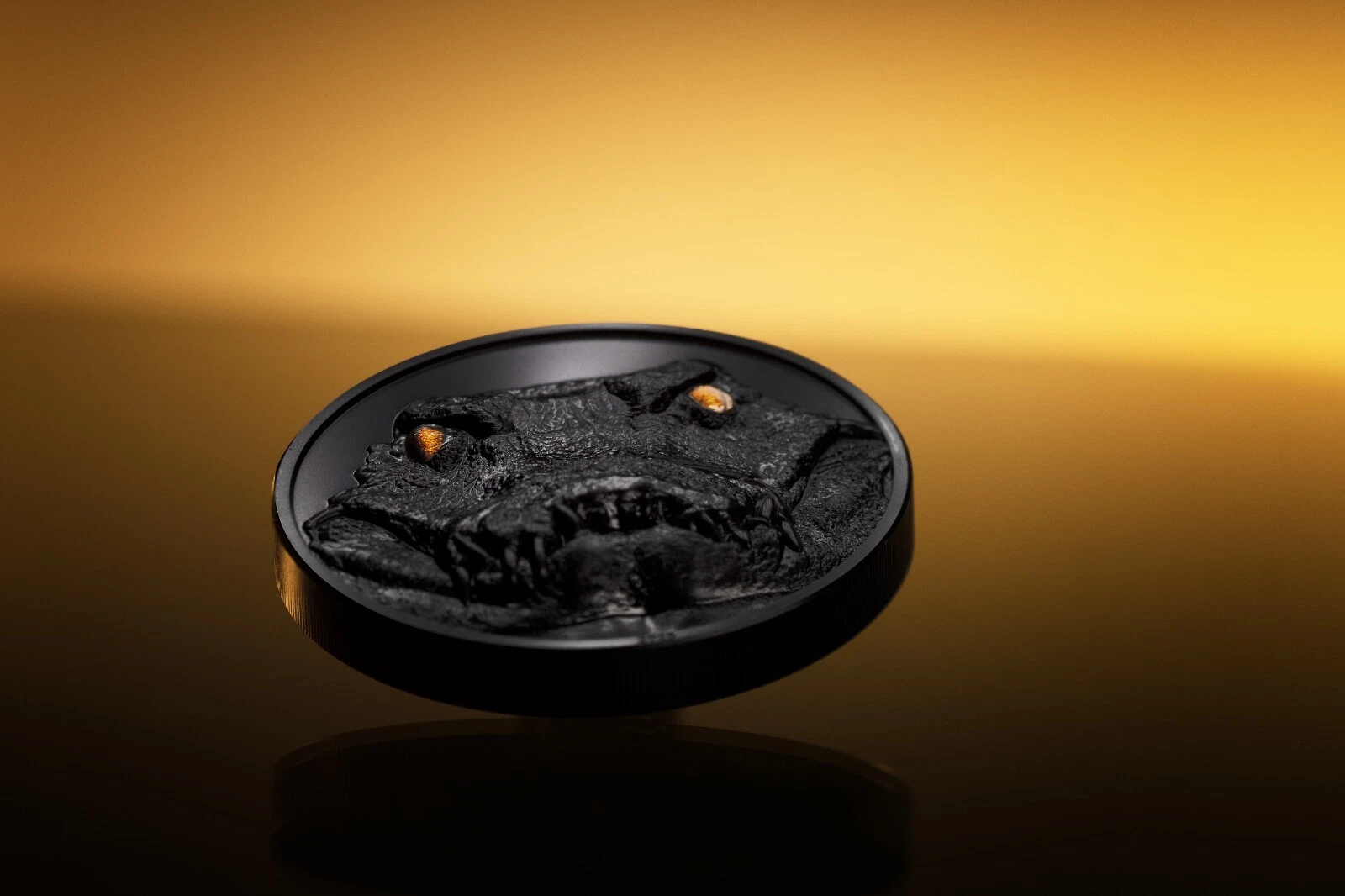 Picture of 2023 CIT Caiman 2 oz Obsidian Black Ultra High Relief Silver Coin - 30374