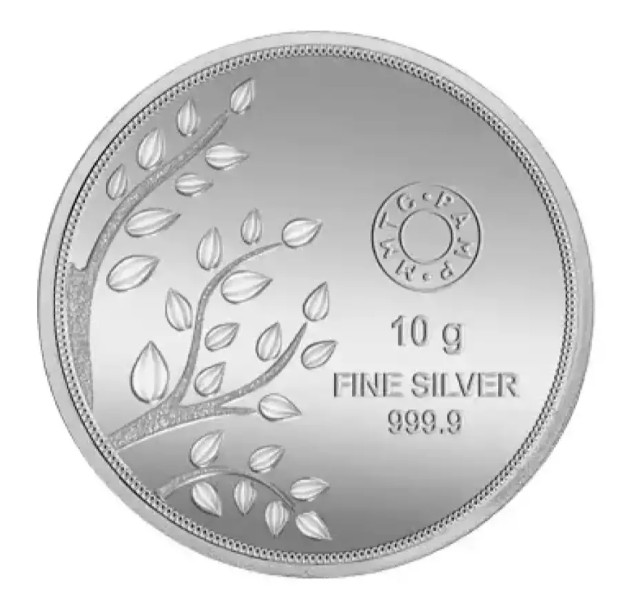 Picture of Pamp MMTC Banyan Tree of Life 10 Gram Silver Coin - In Mint Capsule