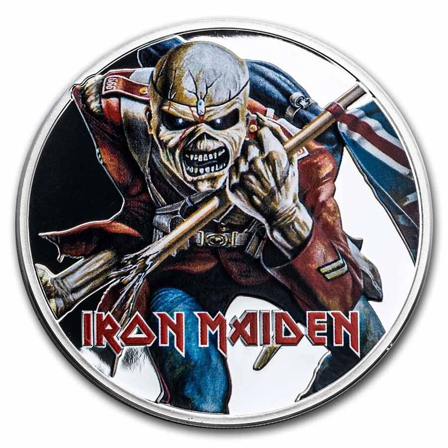 Picture of 2023 CIT Iron Maiden Eddie The Trooper 1 oz Colorized Proof Silver Coin - 30040