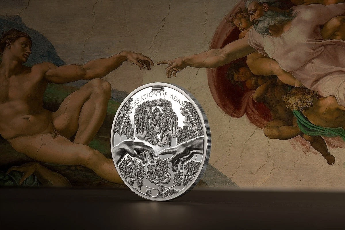 Picture of 2023 CIT X-Ray Creation of Adam 1 oz Ultra High Relief Proof Silver Coin - 30235