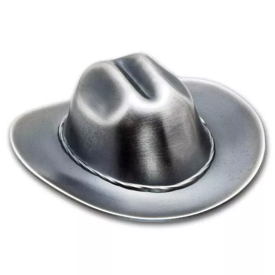 Picture of 2024 CIT Cowboy Hat 1 oz Ultra High Relief Antique Silver Coin - 30634