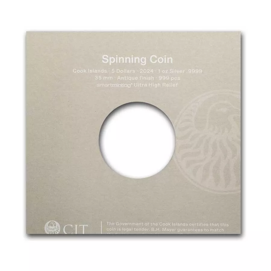 Picture of 2024 CIT Spinning Coin 1 oz Ultra High Relief Antique Silver Coin - 30560