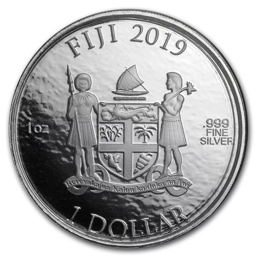 Picture of 2019 Scottsdale Mint Coca-Cola Holiday Santa 1 oz Silver Coin - In Assay