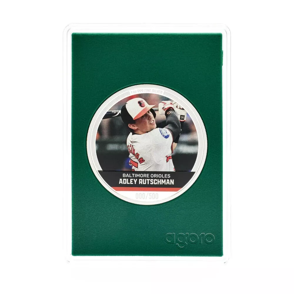 Picture of 2024 Agoro Major League Baseball (MLB) Trading Coins: 2 x 1 oz Silver Bar - New