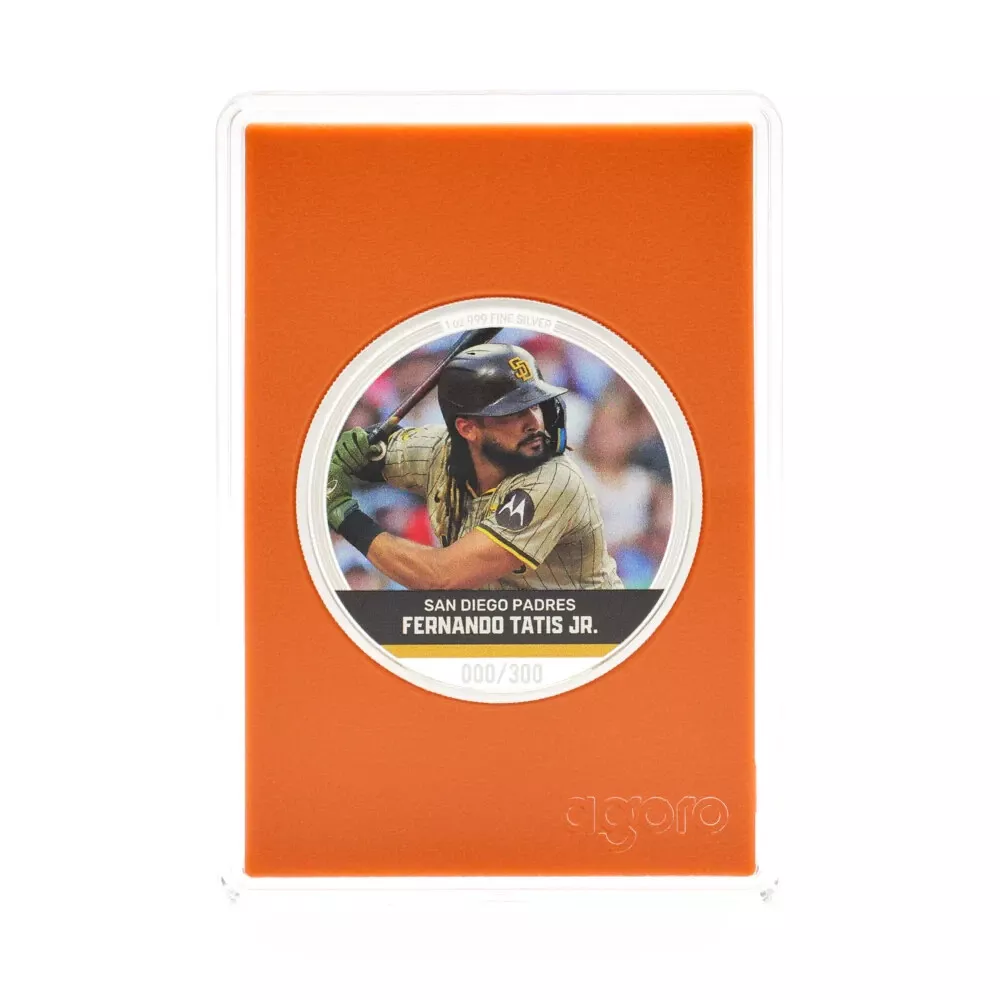 Picture of 2024 Agoro Major League Baseball (MLB) Trading Coins: 2 x 1 oz Silver Bar - New